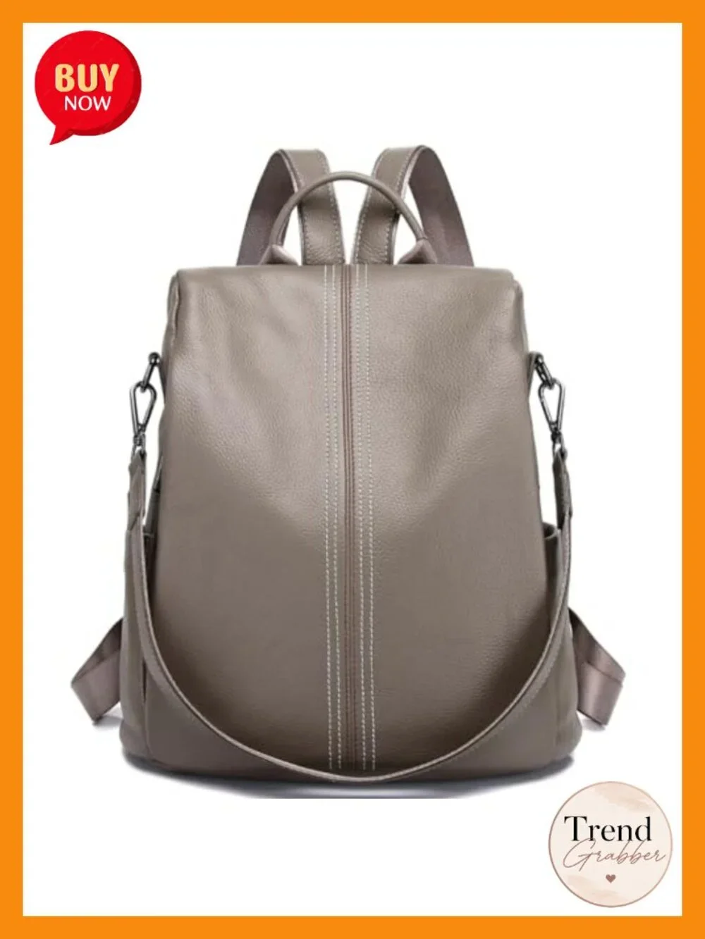 Genuine Leather Backpack Purse Women Anti-Theft Daypack Shoulder Bag Full-Grain
